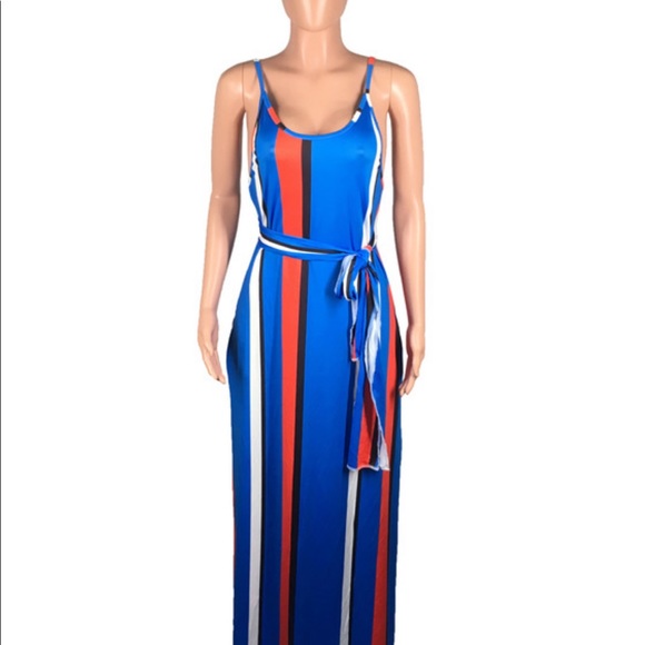 Trendy striped long maxi dresses floor length. - Picture 4 of 7